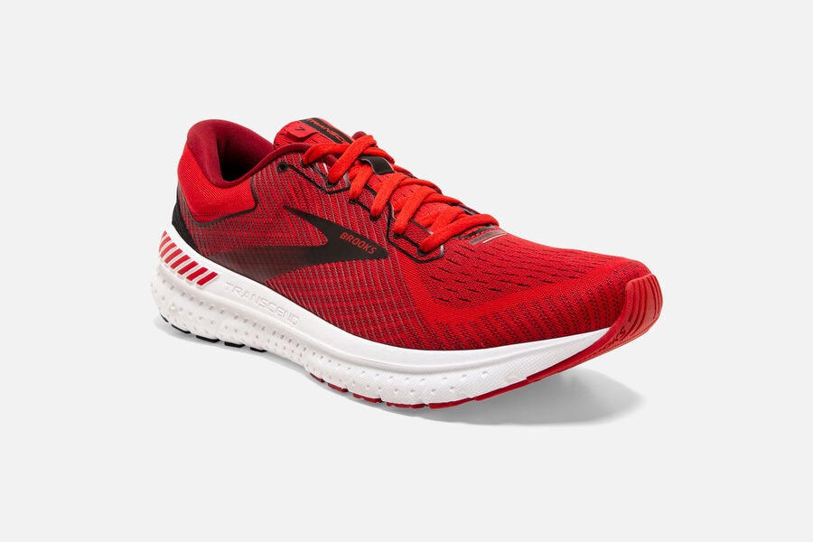 Brooks Transcend 7 Road Running Shoes Mens - Red/Black - CBWUL-4615